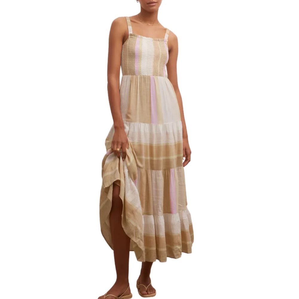 Z Supply KYARA Cream Tiered Maxi Sundress